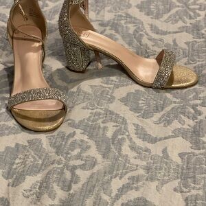 Sparkling Gold and Silver Women's Heels
